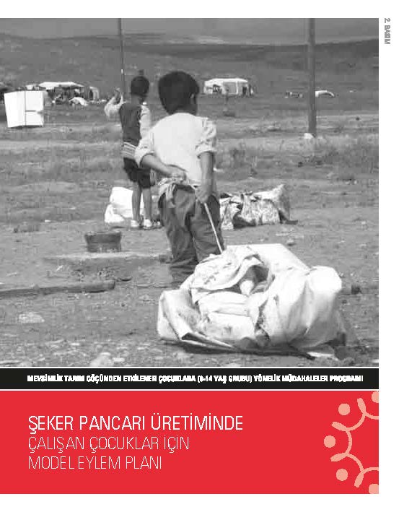 Şeker Pancarı Üretiminde Çalışan Çocuklar İçin Model Eylem Planı