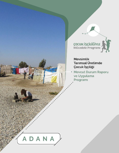Mevsimlik Tarımsal Üretimde Çocuk İşçiliği Mevcut Durum Raporu ve Uygulama Programı ADANA