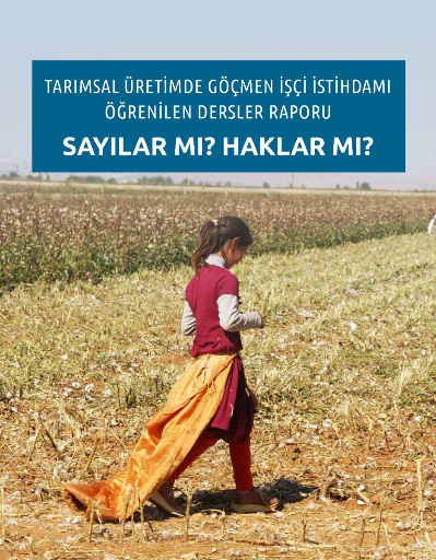 Sayılar mı Haklar mı? Tarımsal Üretimde Göçmen İşçi İstihdamı Öğrenilen Dersler Raporu Önerilen Dersler Raporu